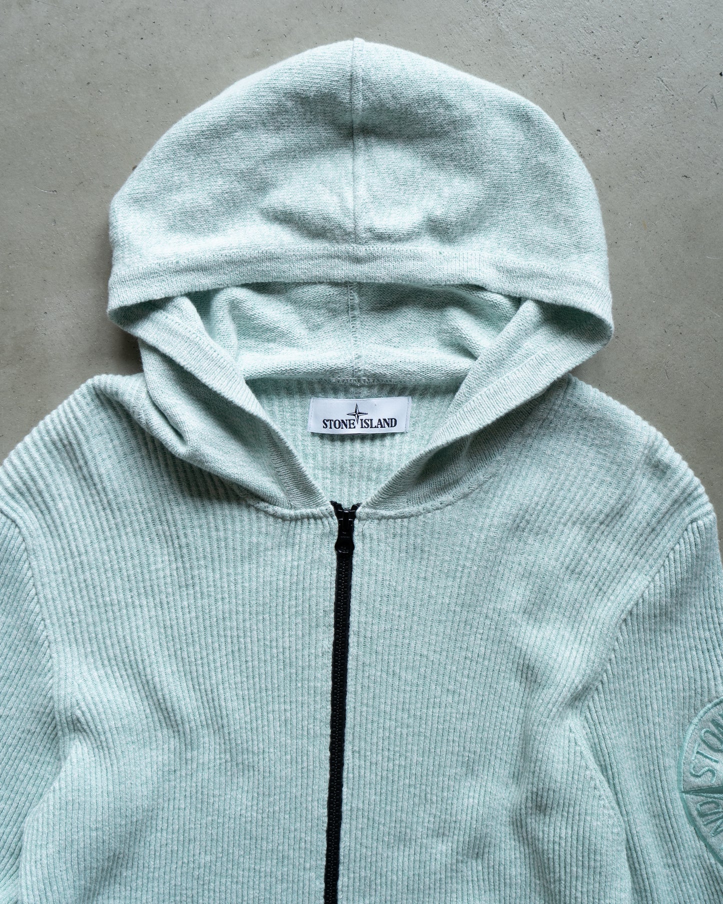 stone island full zip up knit foodie jacket