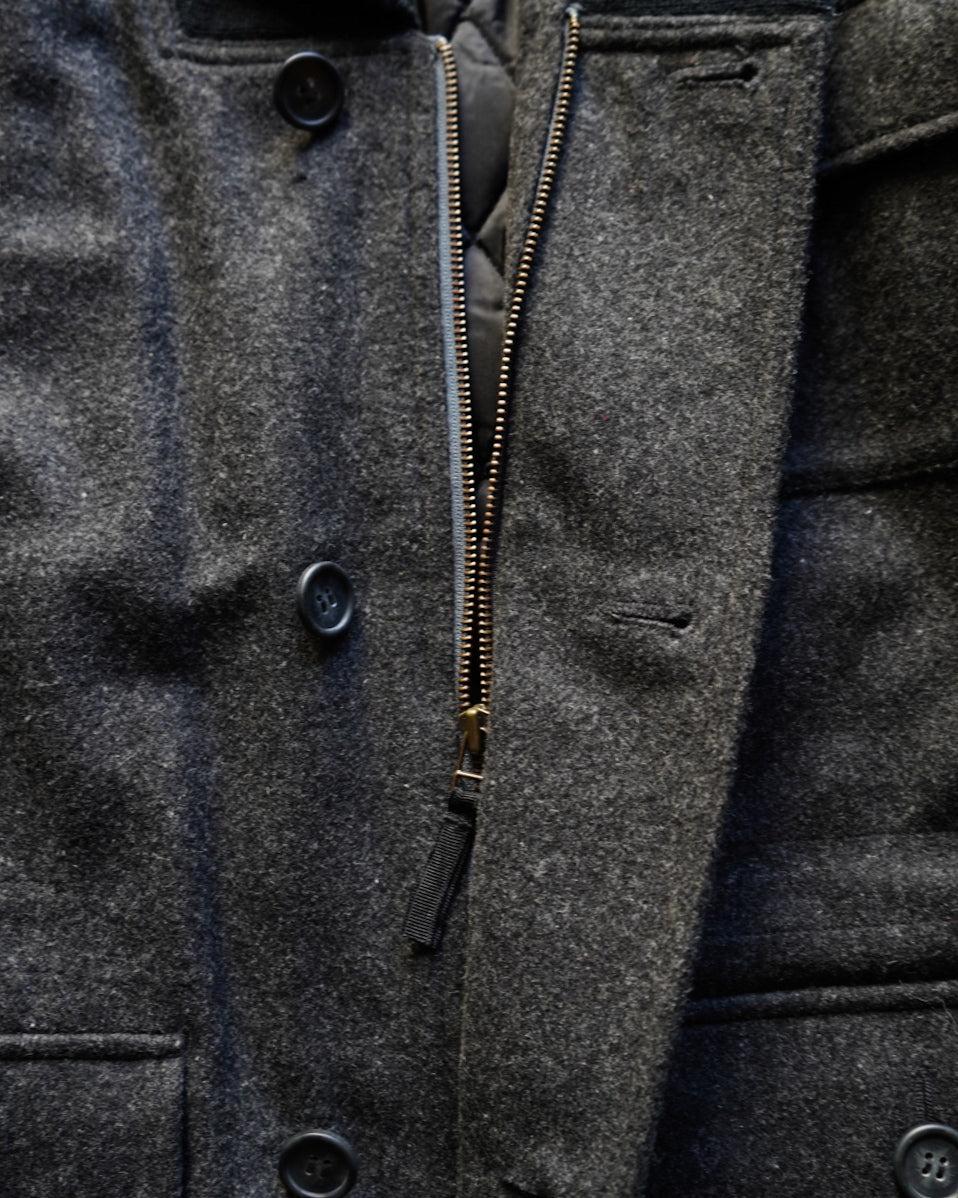 90s GRIND acrylic wool shawl collar design jacket