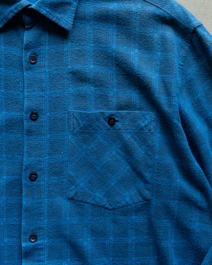 90's printed flannel check shirts
