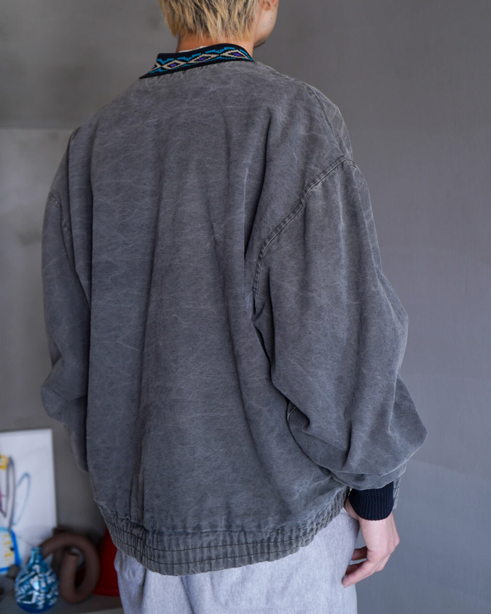 deuces and jacks native pattern ash black jacket