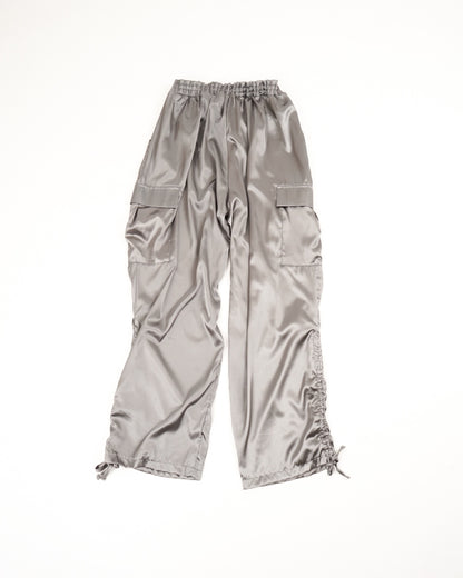 satin cargo easy pants