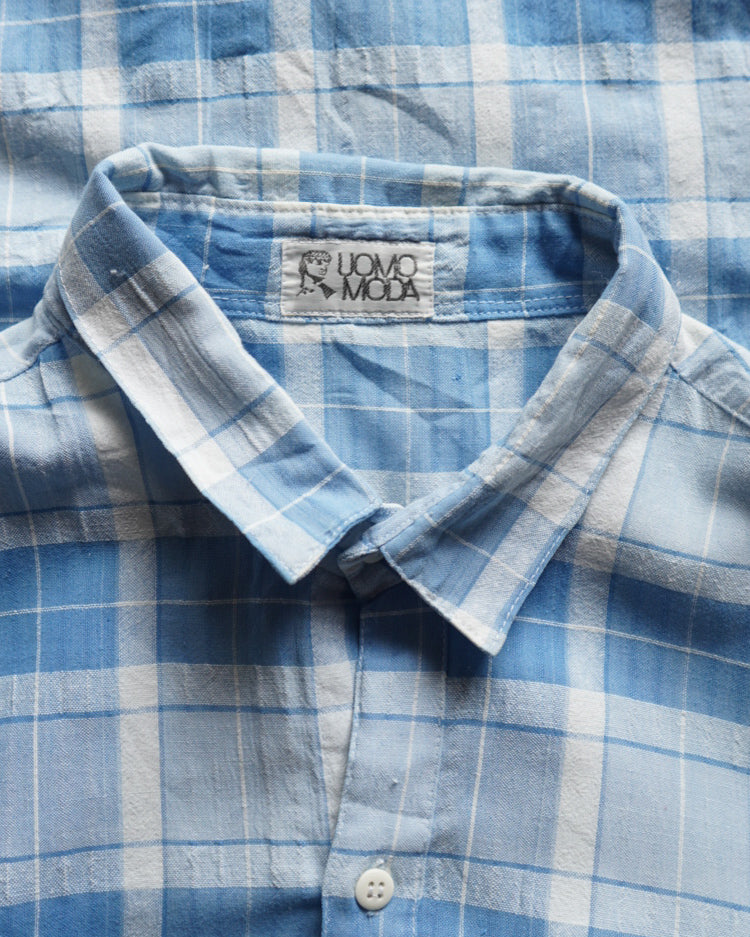 UOMO MODA check design shirt