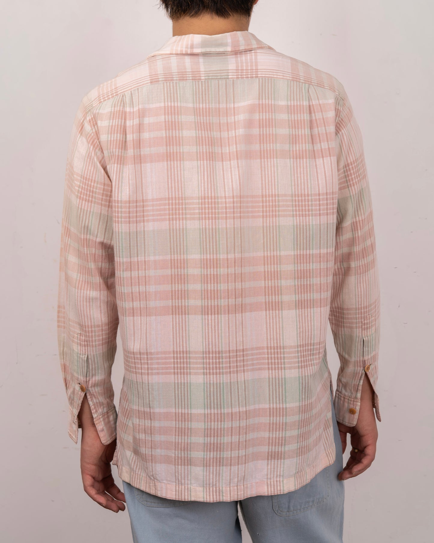 90's Ralph Lauren open collar check design shirt