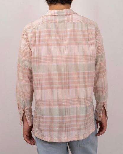 90's Ralph Lauren open collar check design shirt