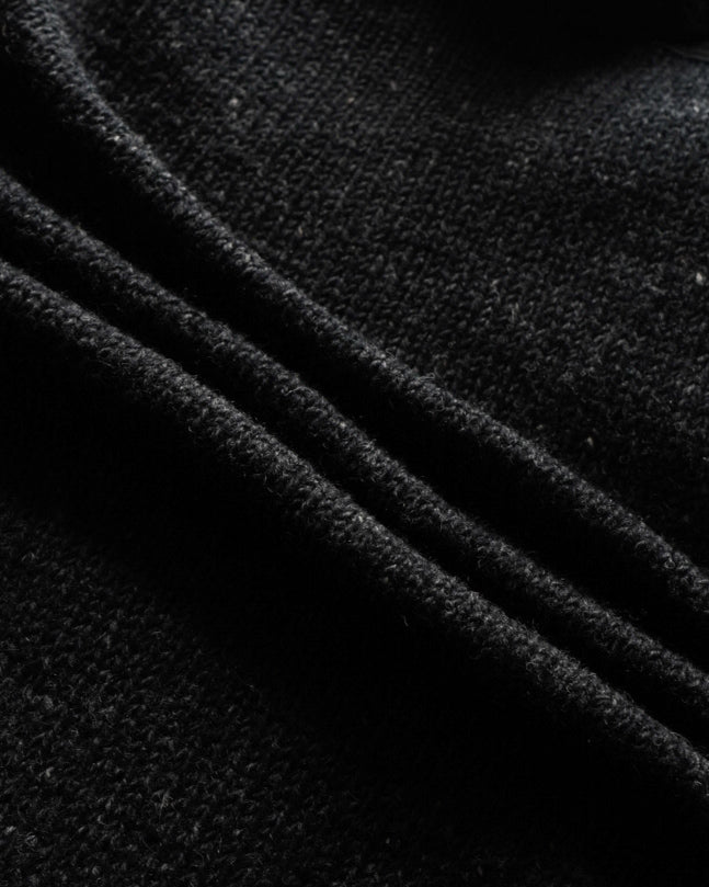 Laundromat wool knit zip-up jacket