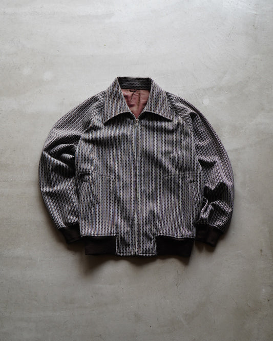 70s stripe design blouson jacket