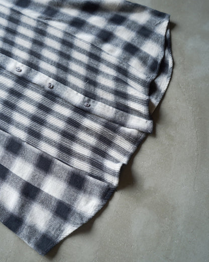 ombre check pleats design shirt
