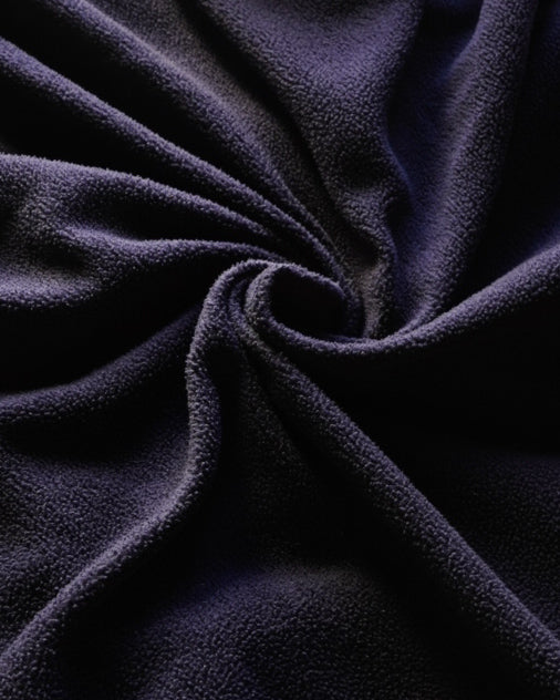 light blue and navy reversible fleece zip-up jacket