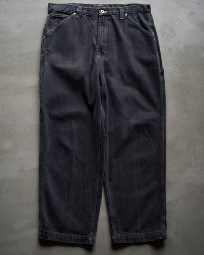90s “MISSION BLUES”Painter Black Denim Pants