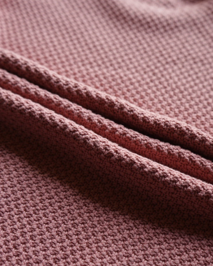 textured patchwork cable knit sweater