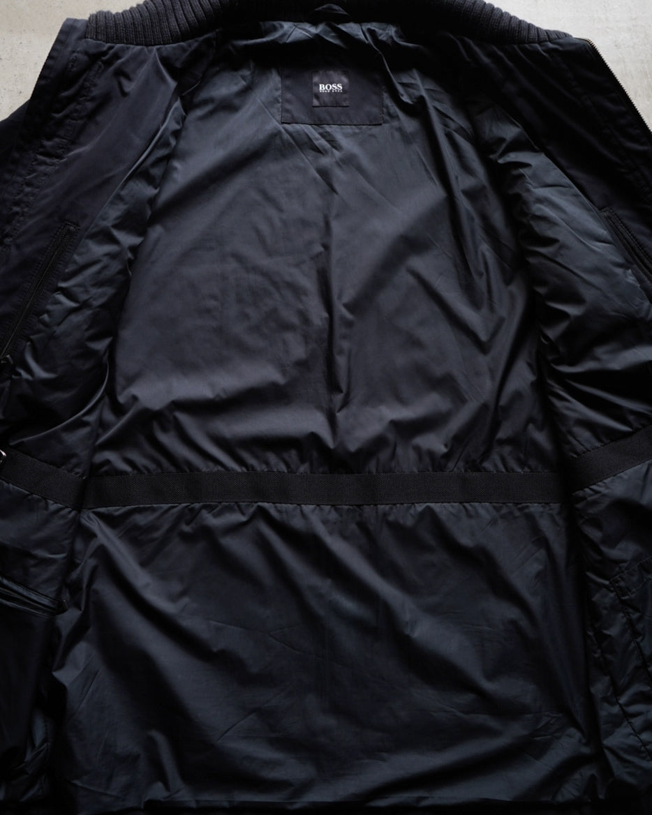 HUGO BOSS stand neck fly front design jacket