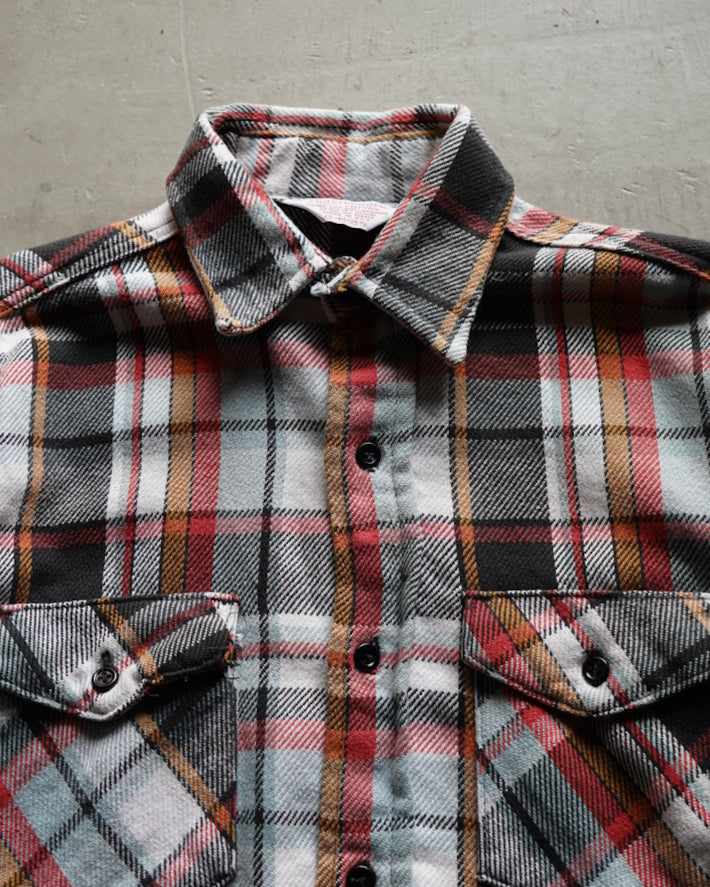 60s  FROSTPROOF cotton check flannel shirt