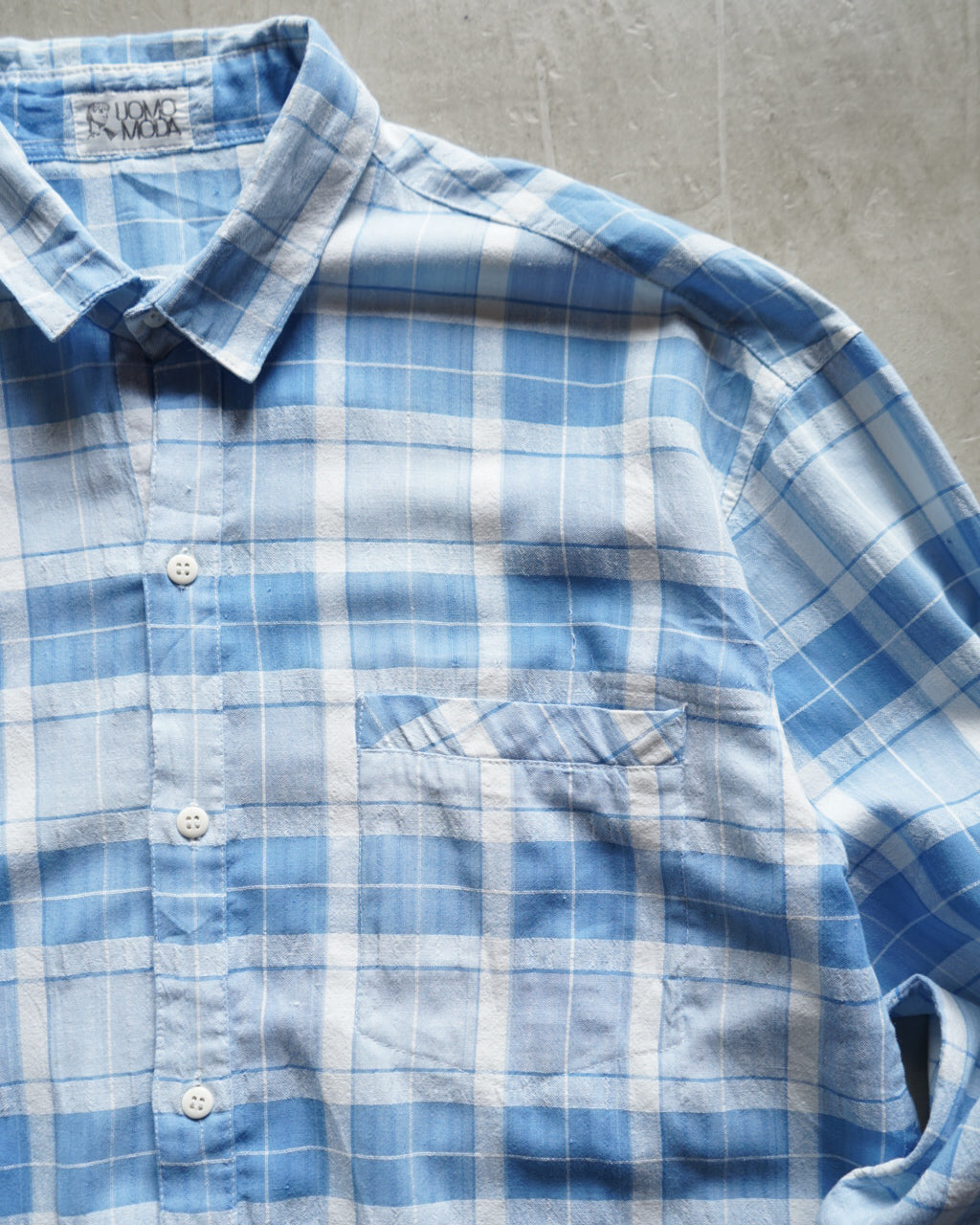 UOMO MODA check design shirt