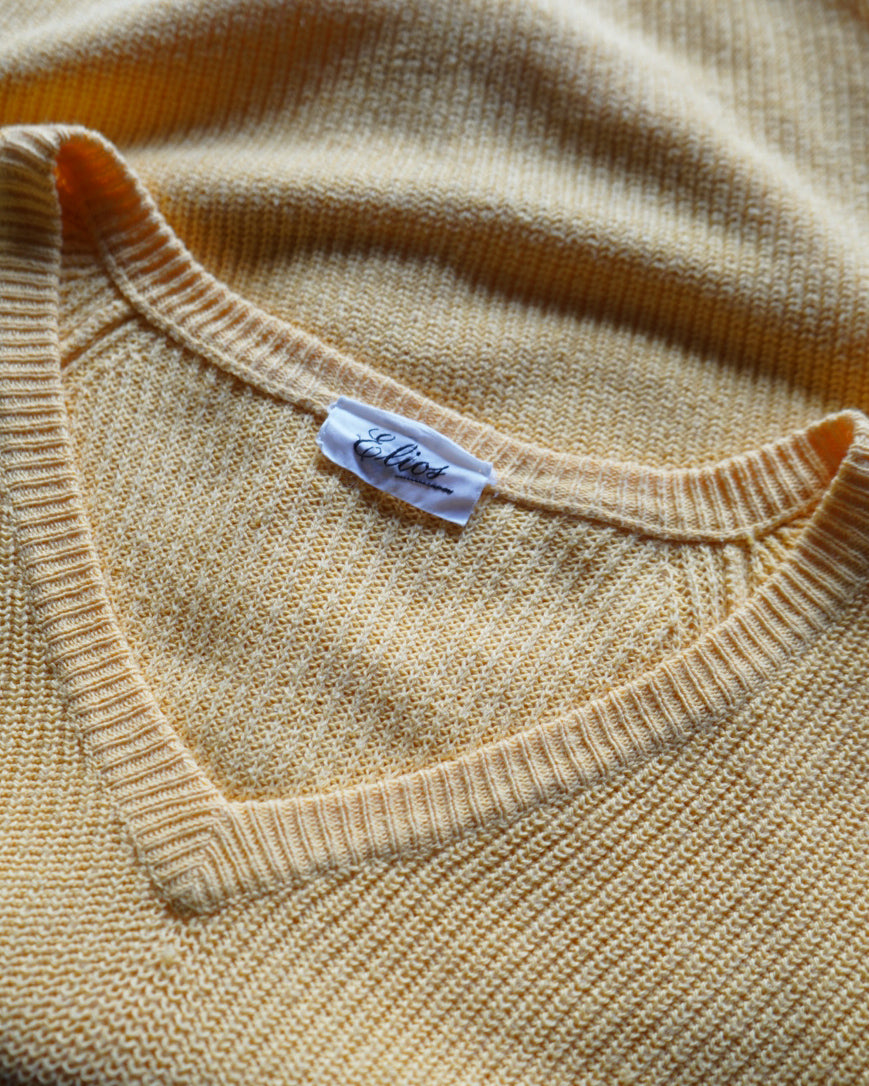 v neck design cotton acryl knit sweater