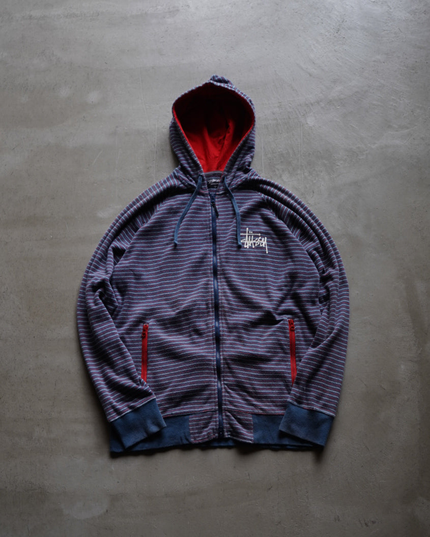 stussy border double zip up foodie
