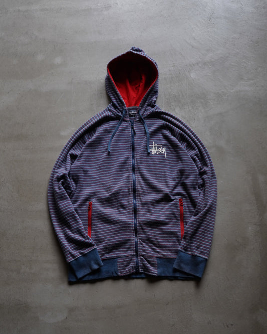 stussy border double zip up foodie