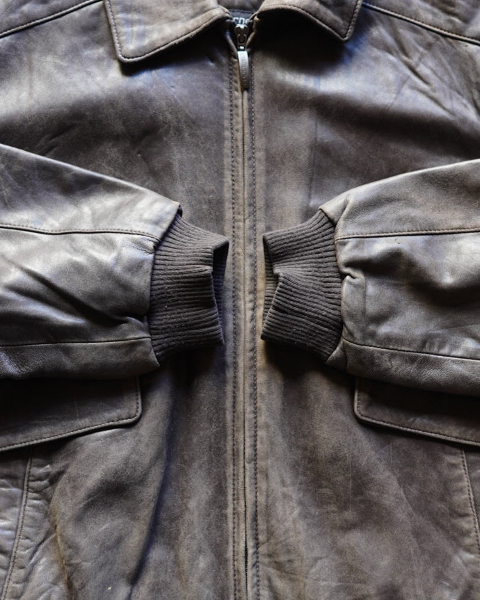 Sheep Leather flight type Bomber Jacket