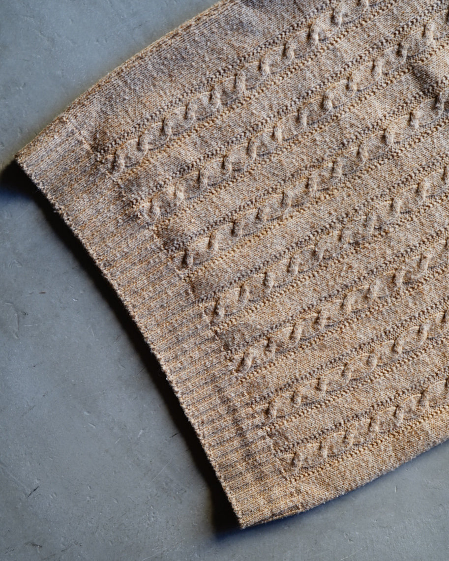 70s JANTZEN cable design knit sweater made in u.s.a