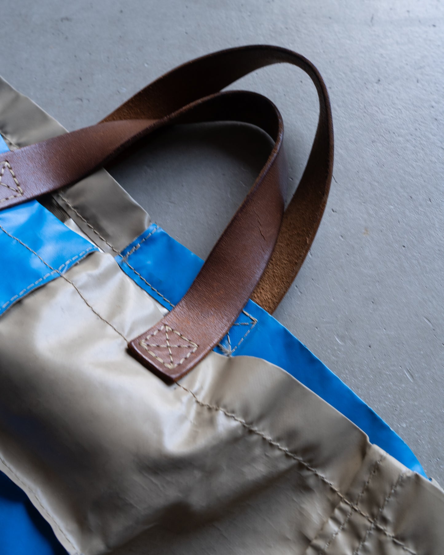 Comme des garçons PVC patchwork design tote bag