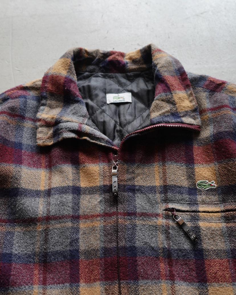 LACOSTE fleece quilting zip-up jacket