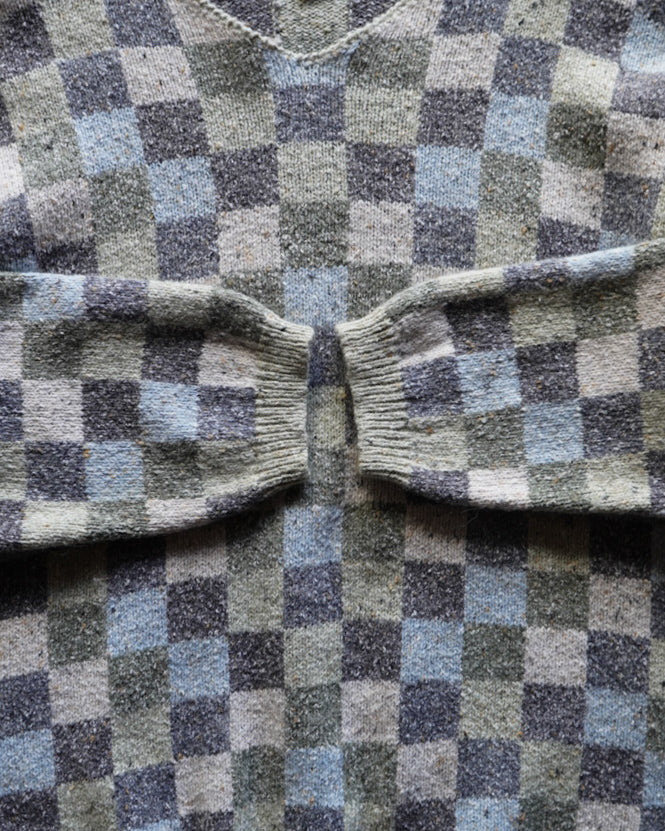 VITTADINI woman melange check design knit sweater