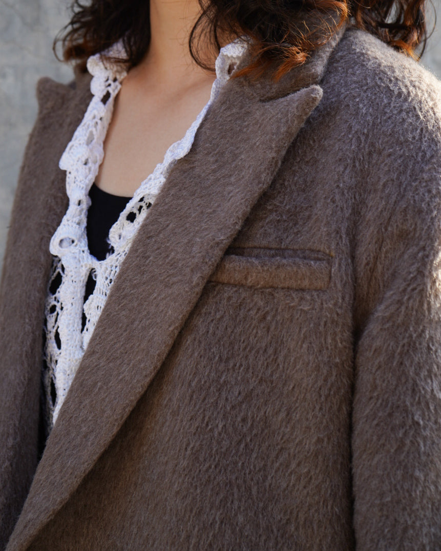 " ladies " shaggy tailored jacket