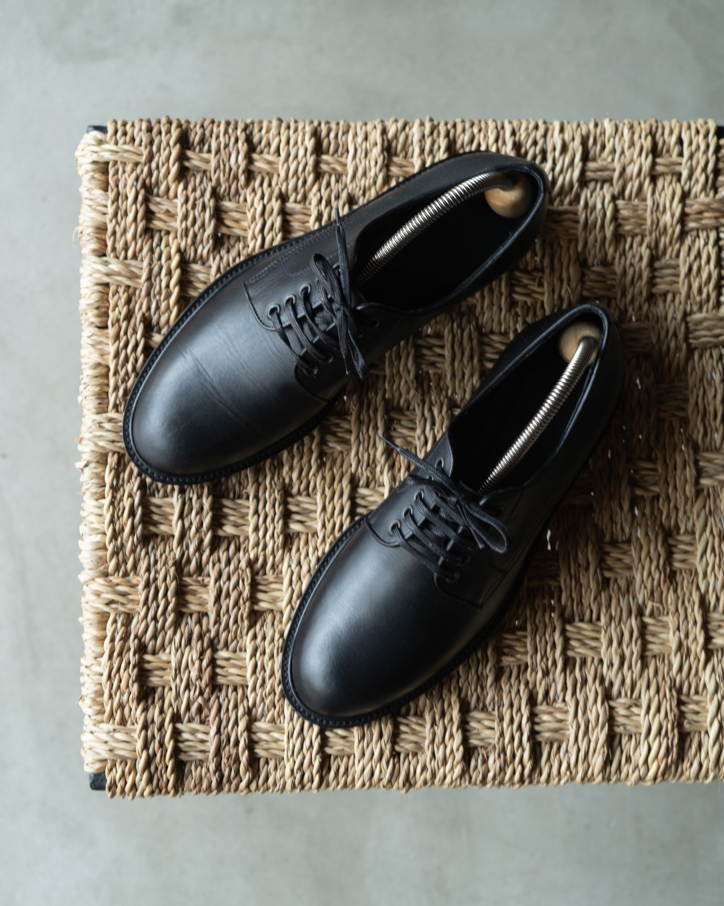 LOEWE plane toe leather dress shoes "made in italy"