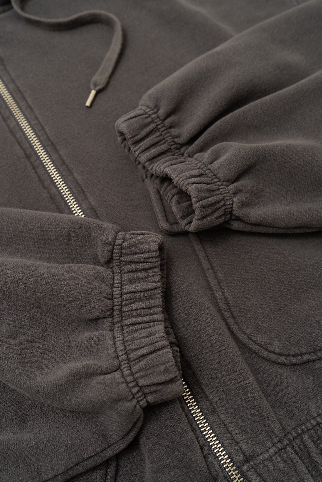 short length sweat foodie zip up