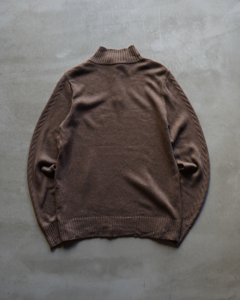 90s old gap cotton henry neck knit  sweater