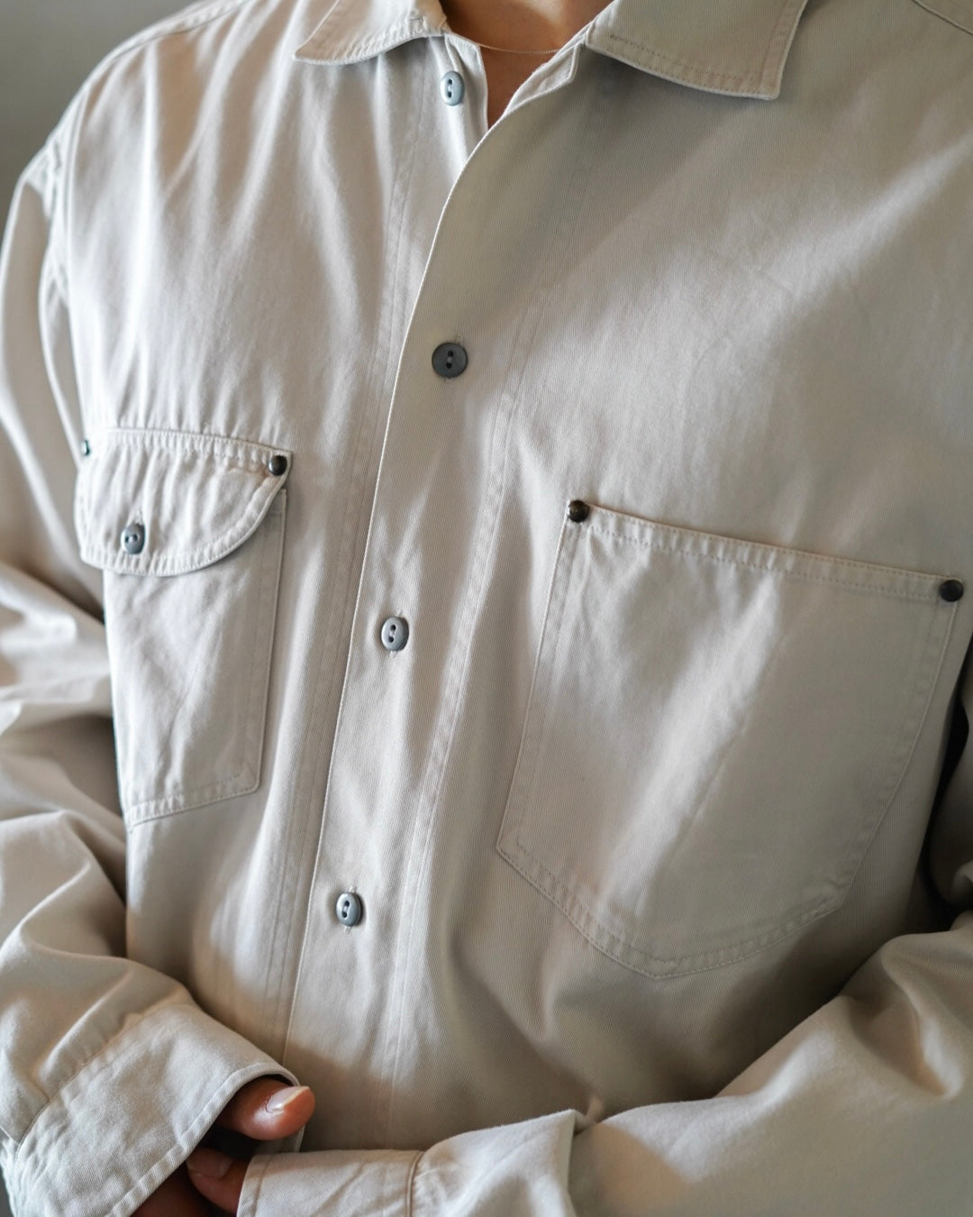 00's "OLD GAP" Off White Over Shirt