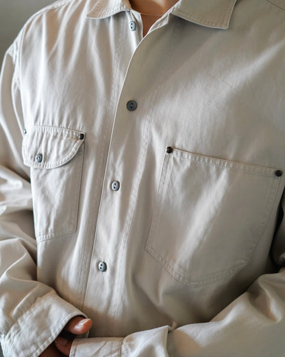 00's "OLD GAP" Off White Over Shirt