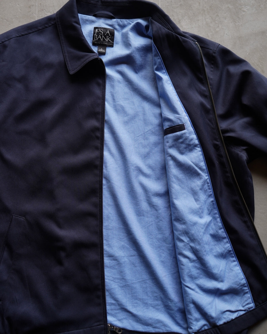 Jos. A. Bank Navy Minimum Zip-Up Jacket