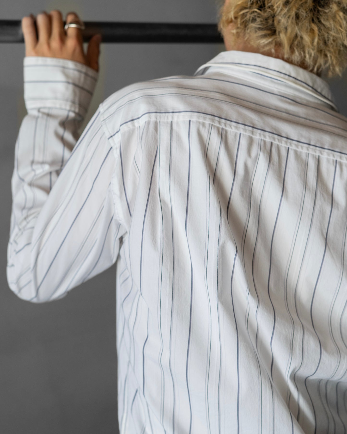 MONSIEUR NICOLE stripe design L/S shirt