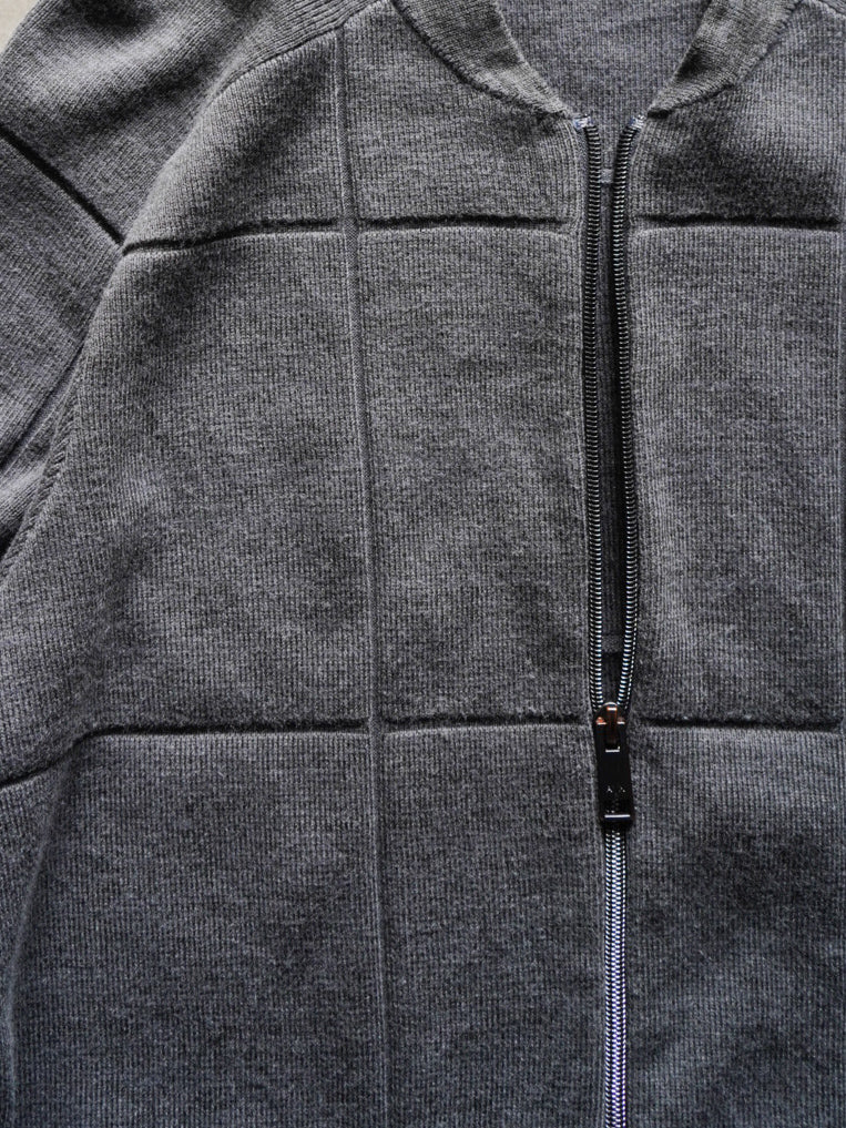 ARMANI EXCHANGE zip-up knit blouson jacket