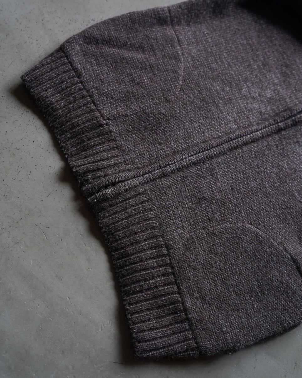 Fibretex wool zip-up knit made in Italy