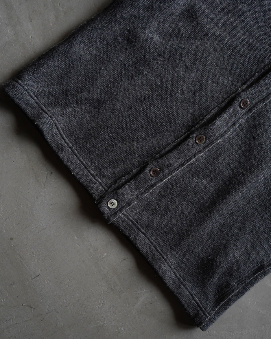 COMME des GARCONS HOMME heather charcoal gray knit cardigan