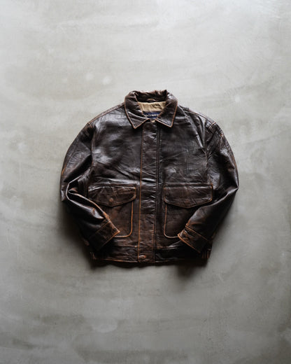 90s DOCKERS heavy leather jacket