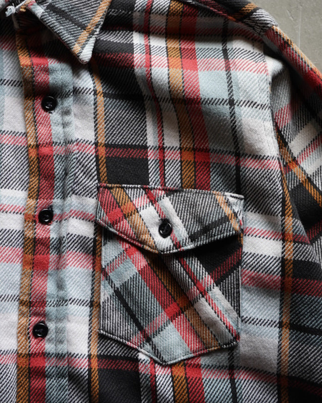 60s  FROSTPROOF cotton check flannel shirt