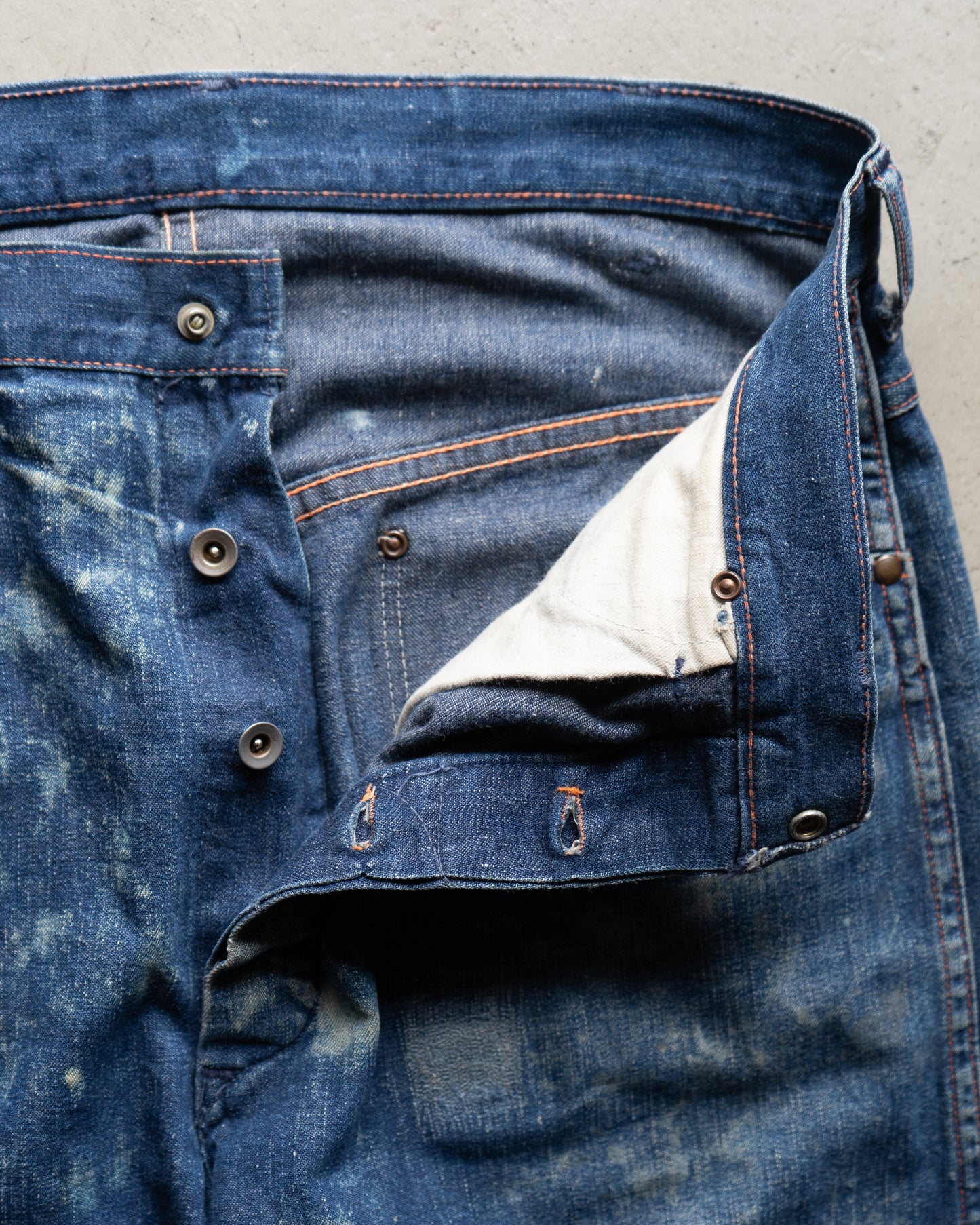 50s vintege pionneer painted work denim pants