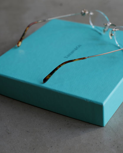 90's Tiffany & Co. rimless eyewear "tortoiseshell