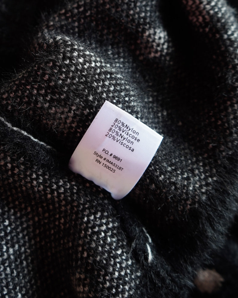 "ladies" polka dot mohair-like cardigan