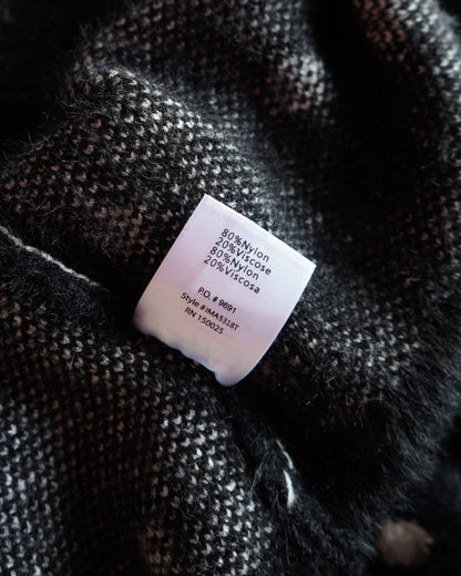"ladies" polka dot mohair-like cardigan