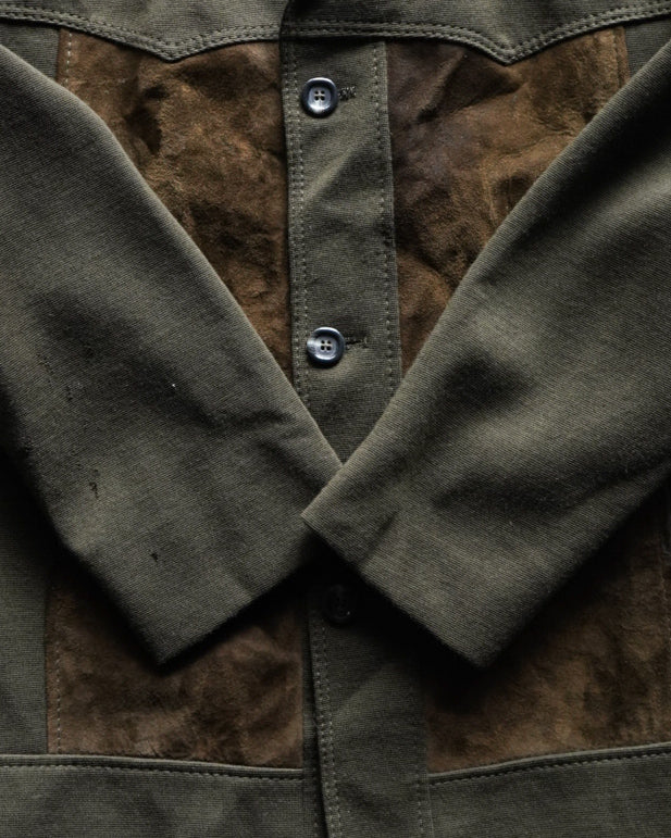 vintage switching swede design 2pocket jacket