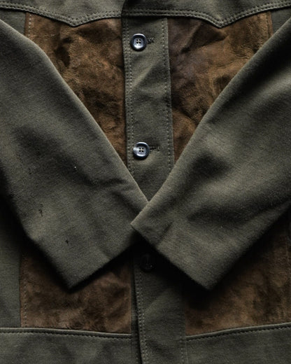 vintage switching swede design 2pocket jacket