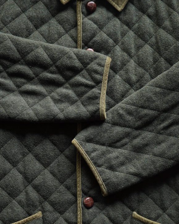 HUSKY wool switching quilting jacket