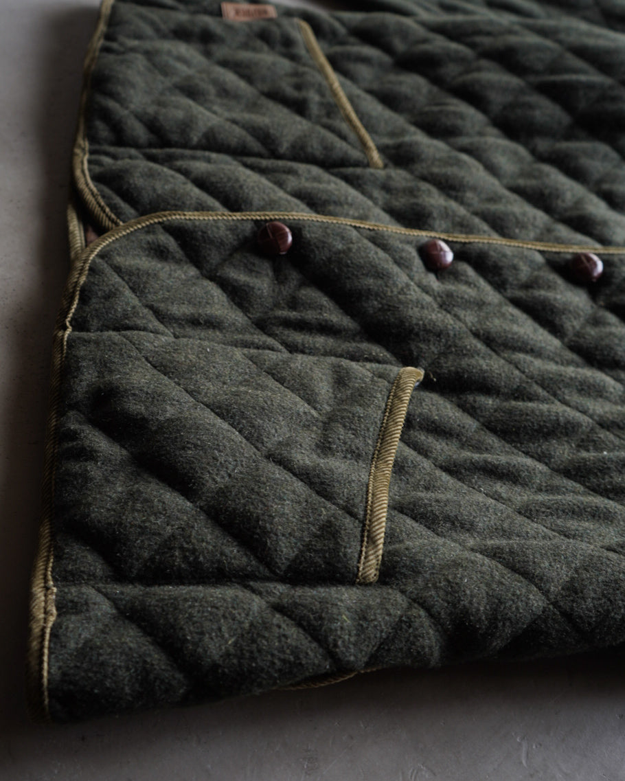 HUSKY wool switching quilting jacket