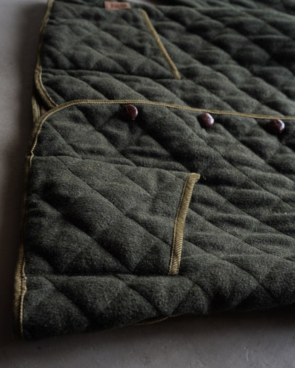 HUSKY wool switching quilting jacket