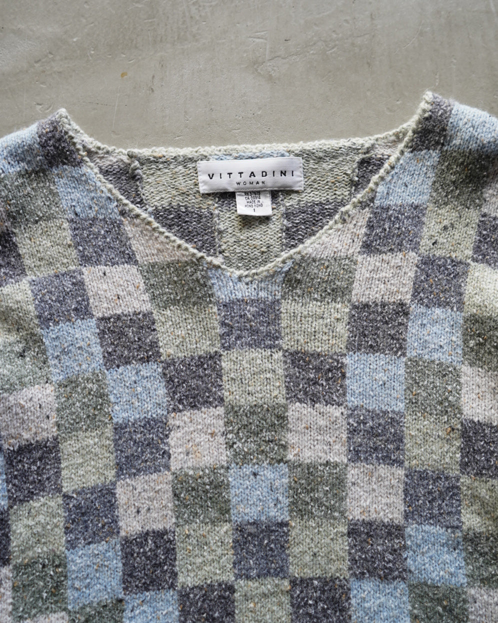 VITTADINI woman melange check design knit sweater