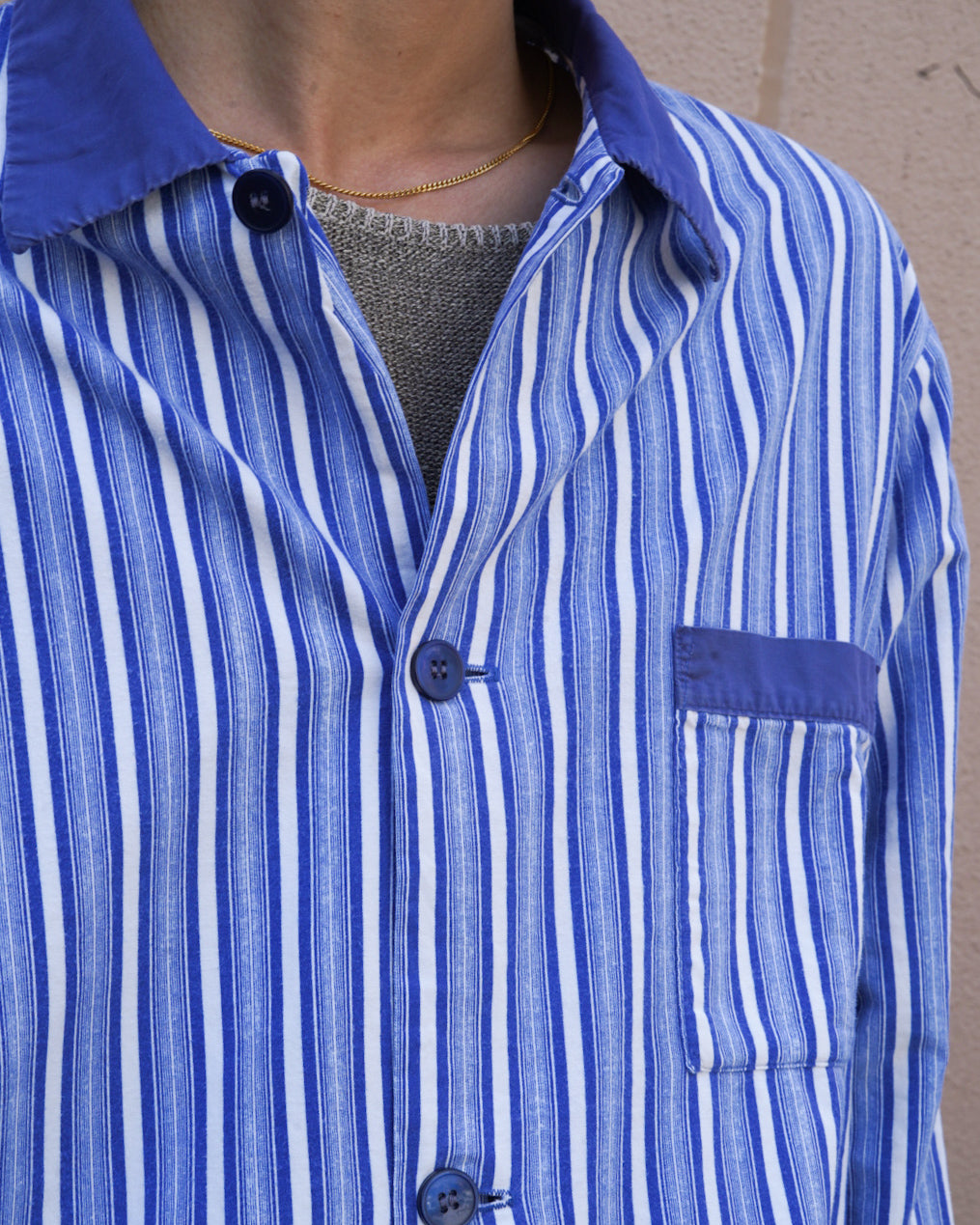 80's St Michael Multi-stripe pajama shirts