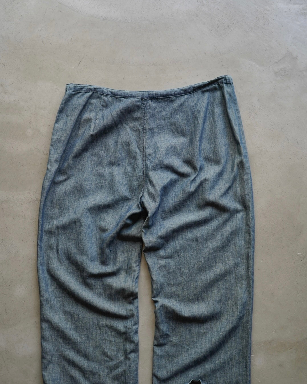 CIMARRON Indigo dyed linen easy pants
